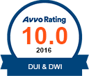 Avvo 10.0 Rating, DUI & DWI, 2016